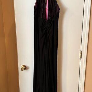 Macy's Black Dress with Pink Accents
